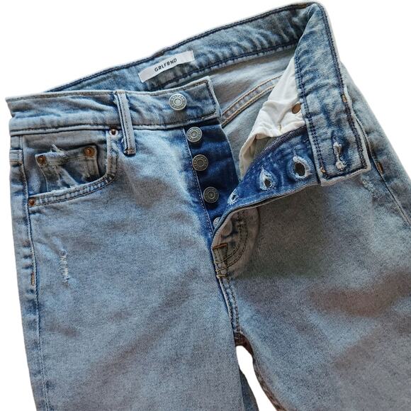 GRLFRND The Karolina distressed high rise skinny jeans in Close Call Size 23 NEW - Picture 2 of 10